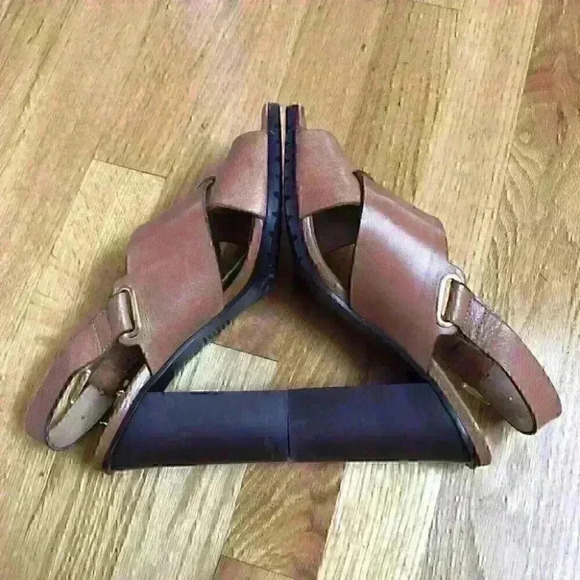 NAPOLEON Leather Slingback Sandals Block Heel ITALY Strappy Casual - Picture 7 of 10